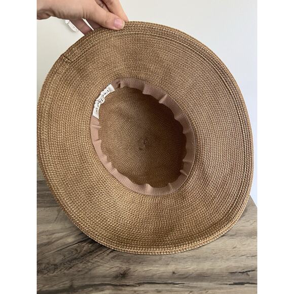 Eric Javits Tan Natural Straw Rollable Squishee Sun Hat - Picture 4 of 8